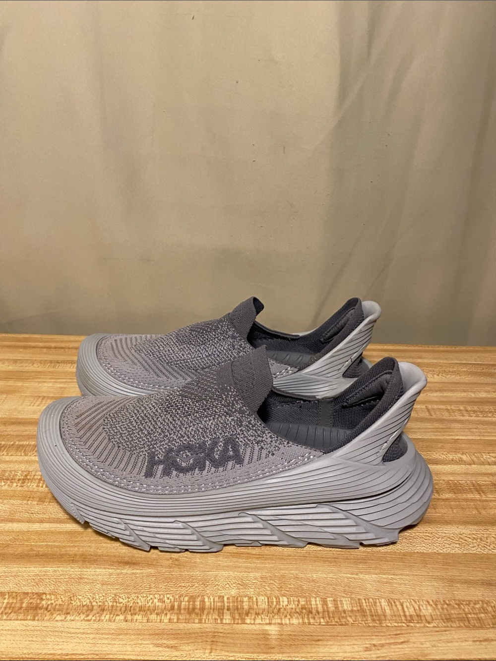 Hoka One One U Restore TC Recovery Shoes Satellite Grey/Stellar Grey  M 10/W11